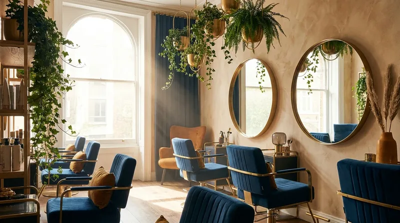 Bright salon interior with styling chairs, How to Start a Hair Salon or Barbershop in Nebraska