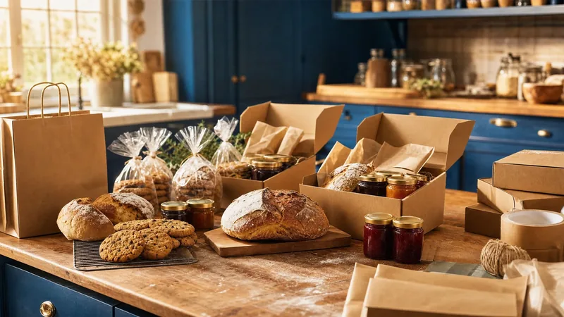 Home kitchen counter with jars and baked goods ready for market, How to Start a Cottage Food Business in Nebraska