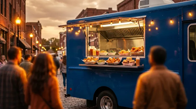 Customers lining up at a food truck window, How to Start a Food Truck in Nebraska