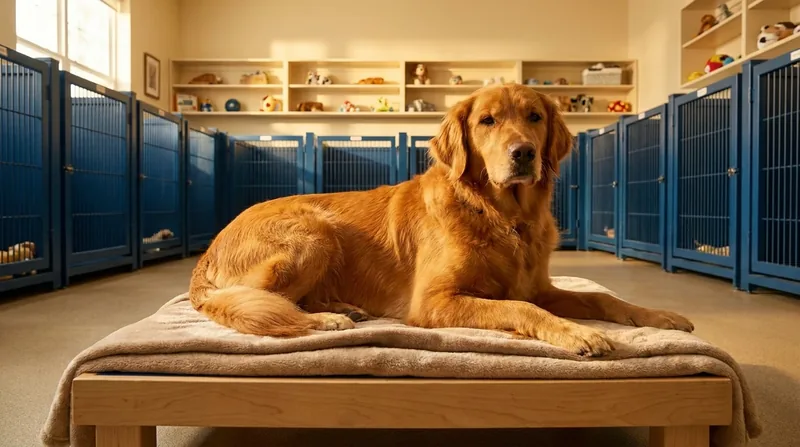 Groomer brushing a calm dog on a grooming table, How to Start a Dog Boarding Kennel in Nebraska